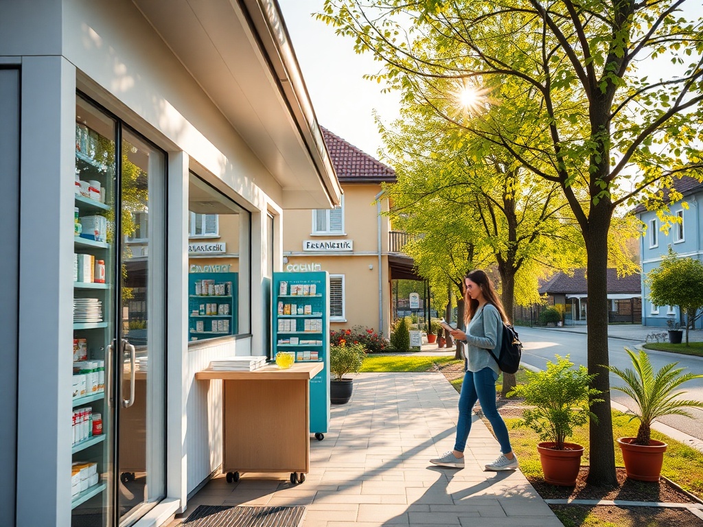 Mapa Kalisza z zaznaczonymi placówkami medycznymi, symbolizująca kolejki do specjalistów w Kaliszu.