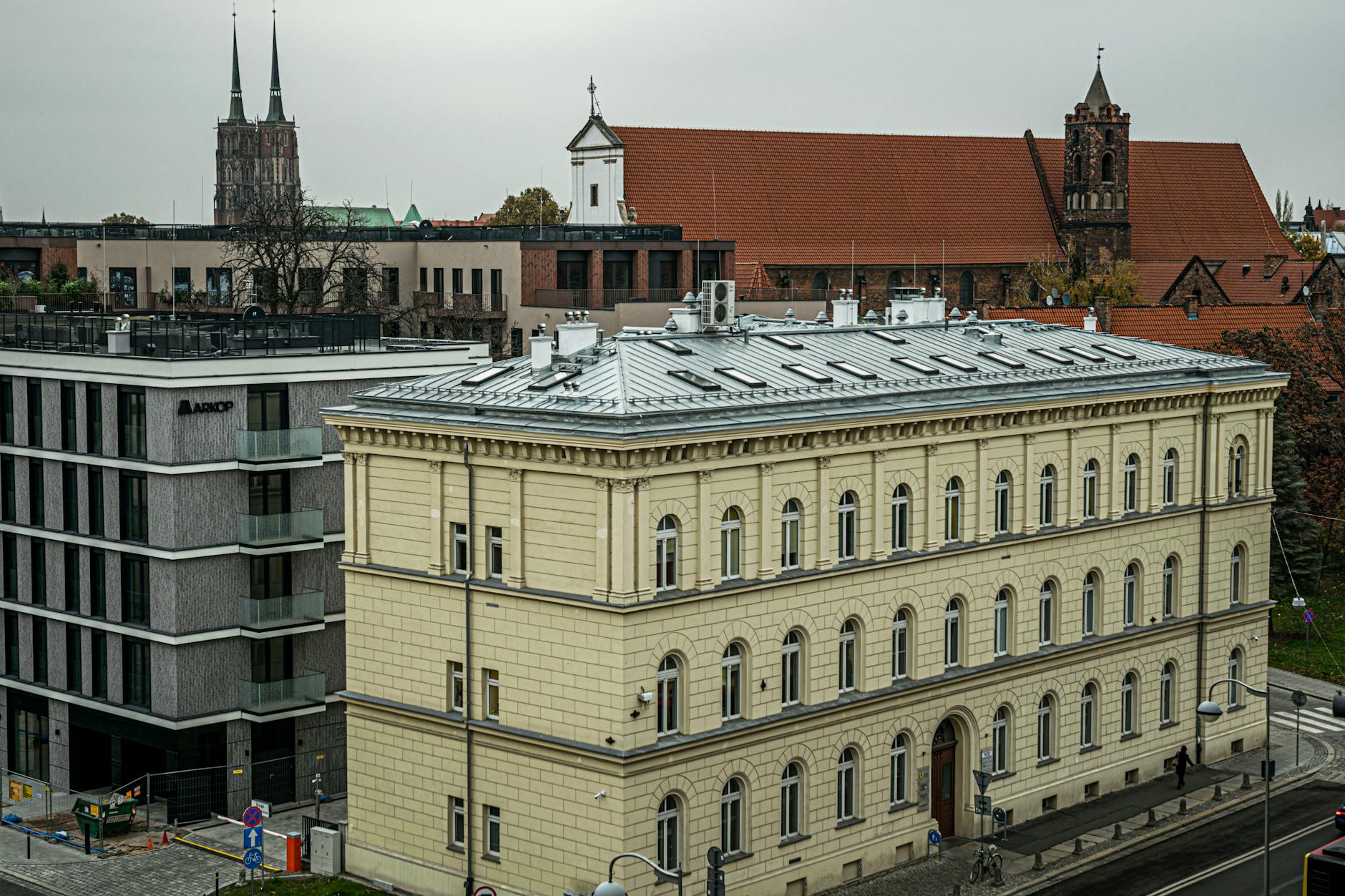 Mapa Kalisza z zaznaczonymi symbolami projektów finansowanych z Funduszy Europejskich